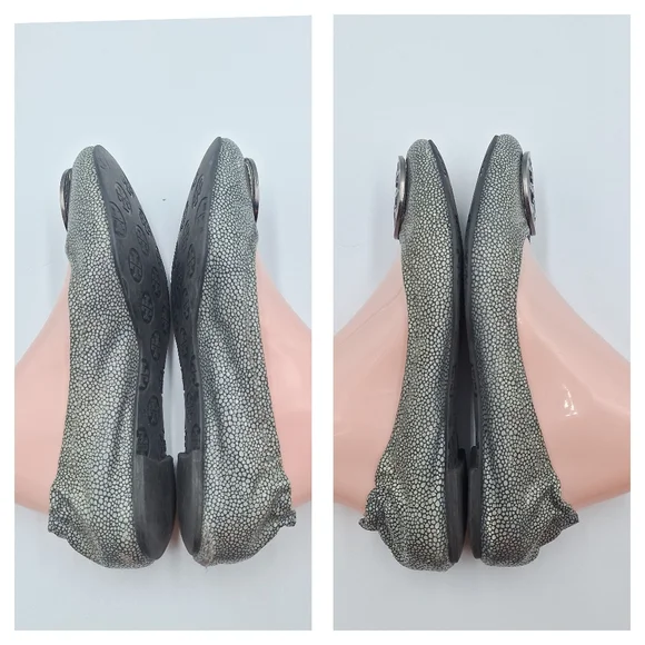 Tory Burch Stingray Reva Leather Flats - Picture 5 of 8